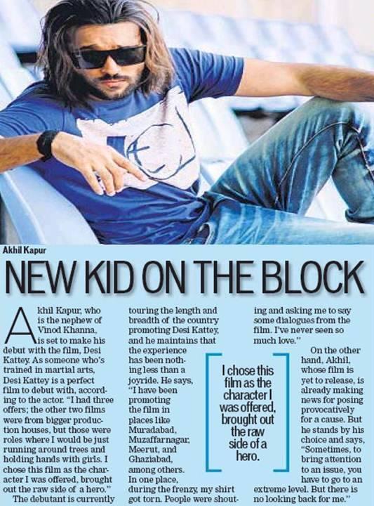 MrsKhatwani's tweet photo. @Akhil_Kapur on the front page of @htcafe so #proud of him! Check him out in his new film @DesiKattey http://t.co/yq4NNVpr4G