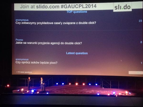 jurgielzyla's tweet photo. Ostatnie pytanie mistrz. #GAUCPL2014 #piwo #konferencja http://t.co/BJLjjBBWdY