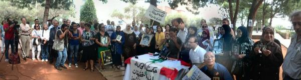 RightToKnowLeb's tweet photo. Happening now, Right to Know campaign press conference. #زورونا #حقنانعرف http://t.co/SjPcW65NKX
