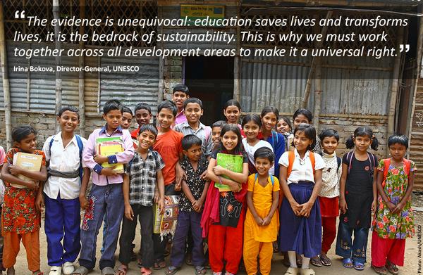GEMReport's tweet photo. Sustainable development #post2015 begins with #education: http://t.co/geUlEkr6Wf #Unite4dev #UNGA #poverty #health http://t.co/9ikllmUvWj