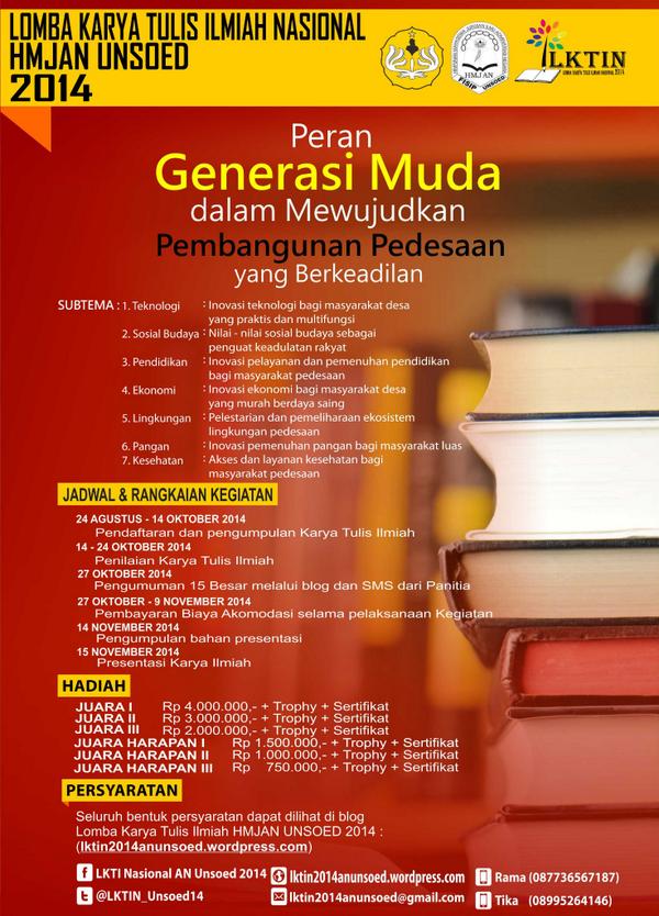 Hai <a href="/FHunila_2012_/">Fakultas Hukum Unila</a> @AIESECUNILA yuk ikuti LKTI Nasional AN Unsoed 2014. Let's join guys lktin2014anunsoed.wordpress.com