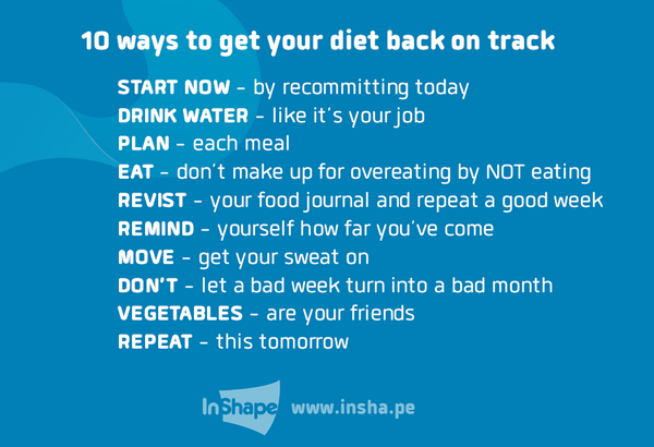 InShape_online's tweet image. 10 ways to get your #Diet back on track