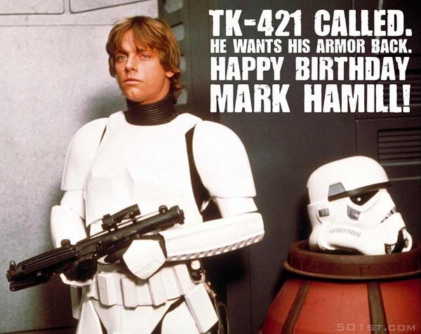 OurMarketingGuy's tweet photo. Happy Birthday @HamillHimself  !! #501sr #StarWarsEpisodeVII http://t.co/6PNW9jvUvj