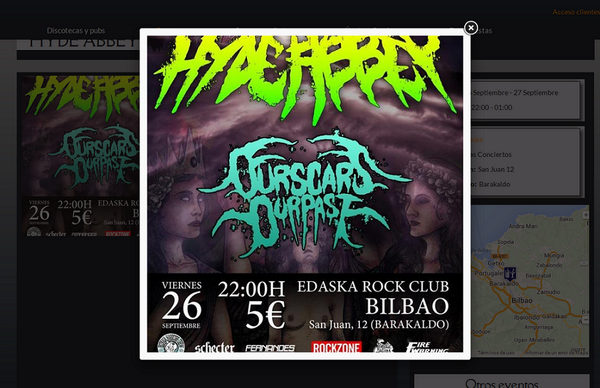 gauapp's tweet photo. #deathcore Mañana a las 22:00 en @pubedaska concierto de @HydeAbbey y @OfficialOSOP ! 5€ de entrada, merece la pena! http://t.co/bdZbzCpHyv