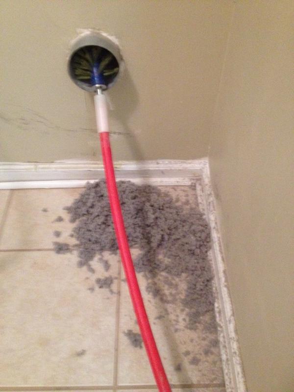 logic_air's tweet photo. Typical dryer duct that needed to be cleaned. This is not only a fire hazard but also cost you more on your energy! http://t.co/WI4RqwZDRf