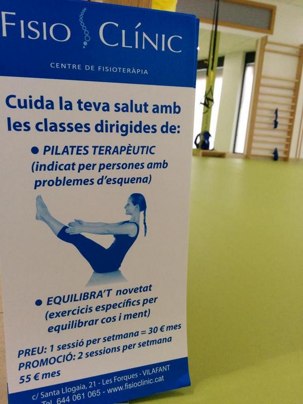 Fisio__Clinic's tweet photo. Classes dirigides per la teva salut. Pilates terapèutic i Equilibra't  @Fisio__Clinic http://t.co/5NPXSTCNMx