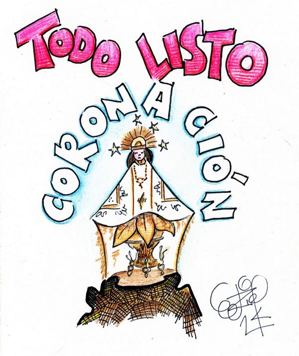RigobertoGomez_'s tweet photo. "@DiarioMarcaOax: Hoy en el cartón de Curiel: Todo listo para la coronación de la Virgen de Juquila http://t.co/hqKvA11run" @manolo_leon