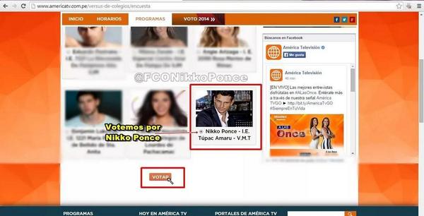 FCONikkoPonce's tweet photo. Buenos días chicos! No olviden de seguir votando por @Nikko_nk en #AmigosYRivales 😉
► http://t.co/4S6gLWhAoU http://t.co/DAIe95Fu56