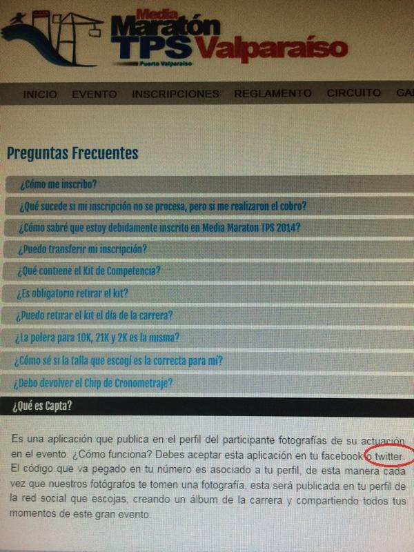 @MaratonTPS <a href="/Maraton_TPS/">Maraton TPS</a> @Meta_Produc Estimados en que parte de la web puedo ingresar mi Twitter para el "Capta"?
