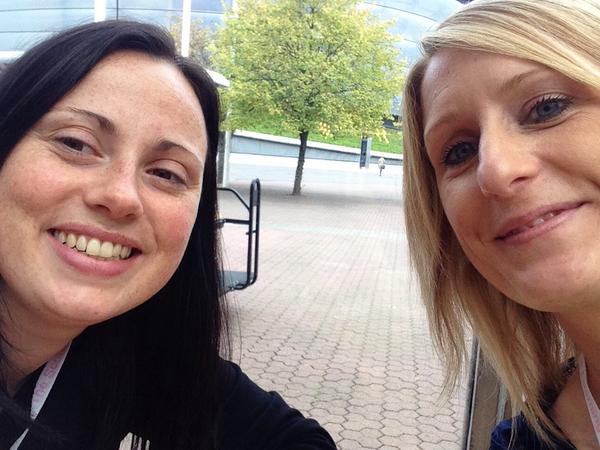 GHS_PEGHS_PE's tweet photo. Mrs Glen and Miss Johnston after their presentation at The Scottish Learning Festival. Proud of our learners #slf2014 http://t.co/OPpdBU1E6Y
