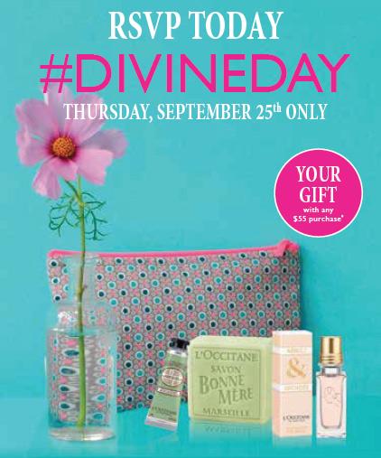 LOCCITANE_CA's tweet image. Today only at your local boutique! It's #DivineDay! Provencal treats, refreshments, free gift with any $55 purchase!