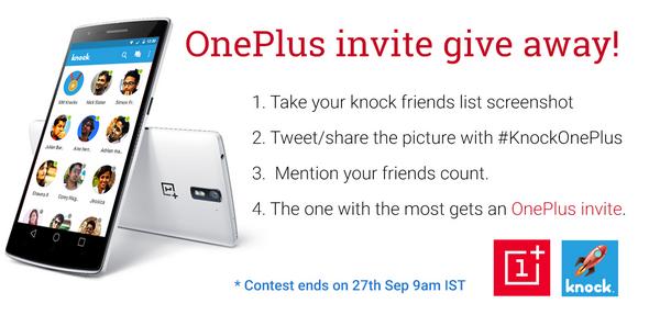 Dexetra's tweet photo. Install knock and get a 64 GB OnePlus invite! http://t.co/uAmzMzTpy1 http://t.co/FvAsjatBX4