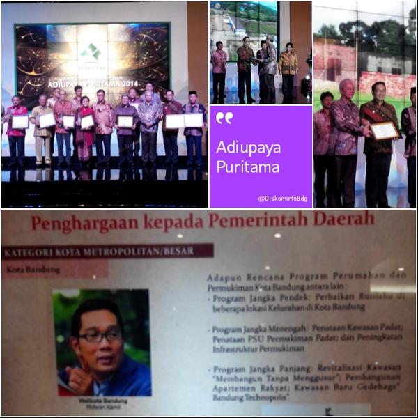 ridwankamil's tweet photo. Alhamdulillah. malam ini BDG juara 1 Nasional utk penataan kawasan kota, perumahan/permukiman kota besar. 204thBDG http://t.co/LF97U25gbk”