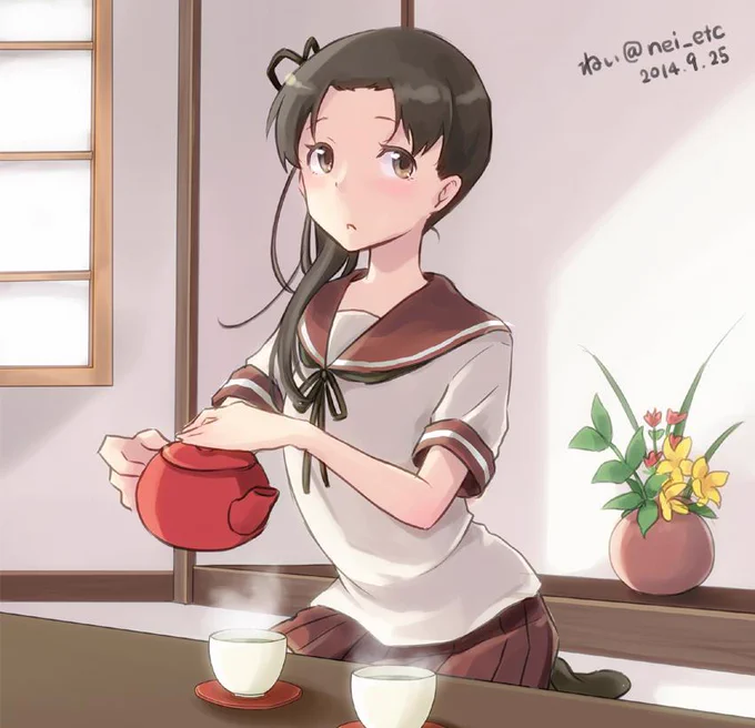 艦これ 綾波
「お茶にいたしましょうか?」
#艦これ版深夜の真剣お絵描き60分一本勝負 