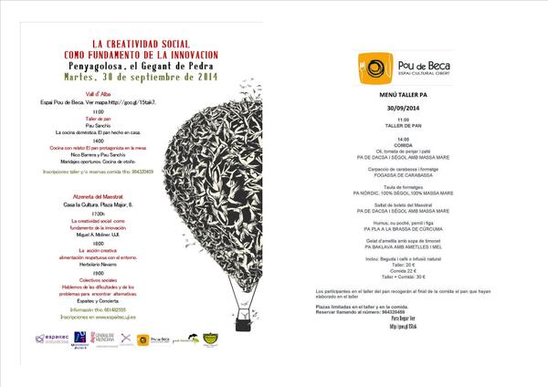 conciertasol's tweet image. #penyagolosa #castellon Jornada sobre La creativitat social com a fonament de la innovació.