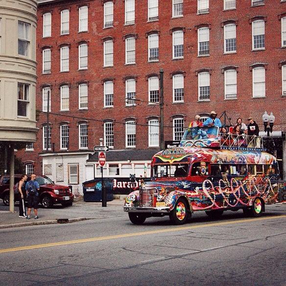 MichaelKalish's tweet photo. Stay weird my friends @Furthurbusat50 rolls through #Lowell #furthurbus #Furthur #GoFurthur http://t.co/EX6Hqq7Jbb