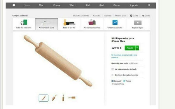 ProAndroid's tweet photo. Punto para Apple.
Ya han presentado el Kit reparador de iPhone 6: http://t.co/UDrVCQr8o4