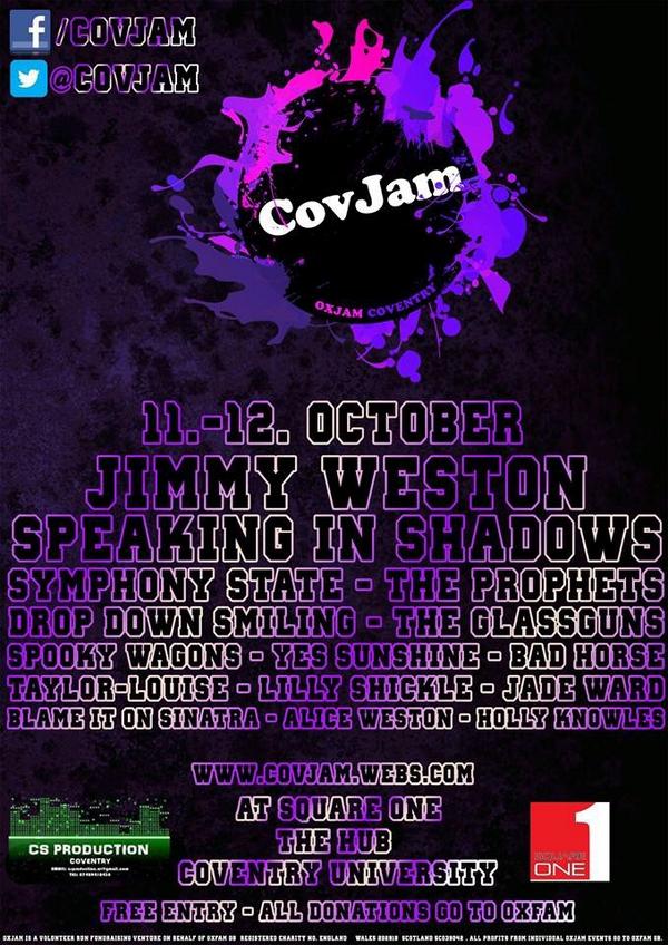 TheGlassguns's tweet photo. Just announced. Another Coventry City show! October 11th at Square one, the hub. 7pm stage time... FREE ENTRY #boom http://t.co/d3MhEAP1M9