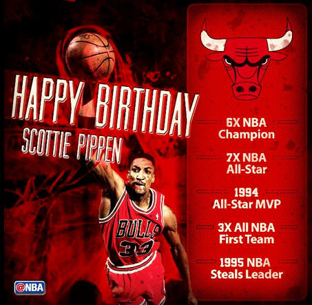 Happy birthday to Chicago Bulls Legend and the Hall of Famer Scottie Pippen    