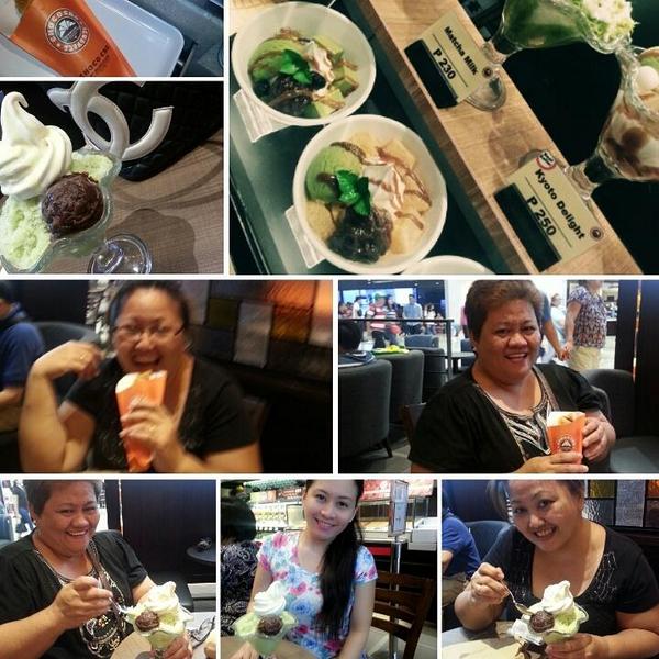 iamjoyvz's tweet image. #IzumiCurry #PodiumMall 
Japanese #Greentea ice cream Peach Crepe &amp;amp; Mango #Crepe with Chocolate Ice Cream