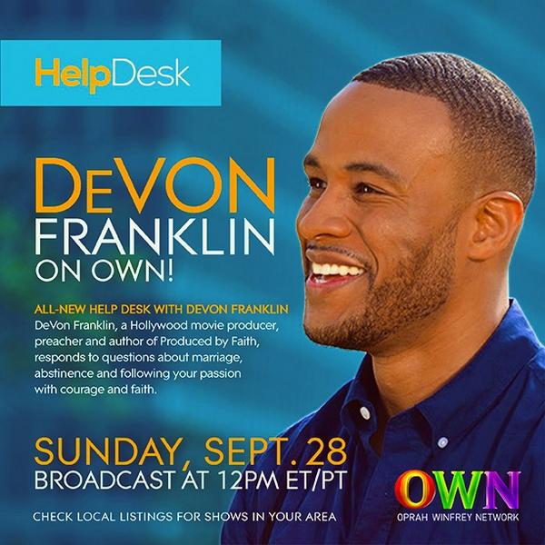 DeVonFranklin's tweet photo. Enter to win a free advice session w/ me! Share this image w/ #DeVonHelpDesk &amp; you will be entered to win! http://t.co/vuoUeJmYdz