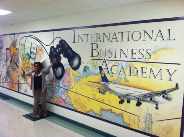 JSOM_Jordan's tweet photo. With @JSOM_Monica at Newman Smith HS, speaking to their awesome students about business. Go Trojans! #ThinkJSOM #JSOM http://t.co/yK0b1T27ym