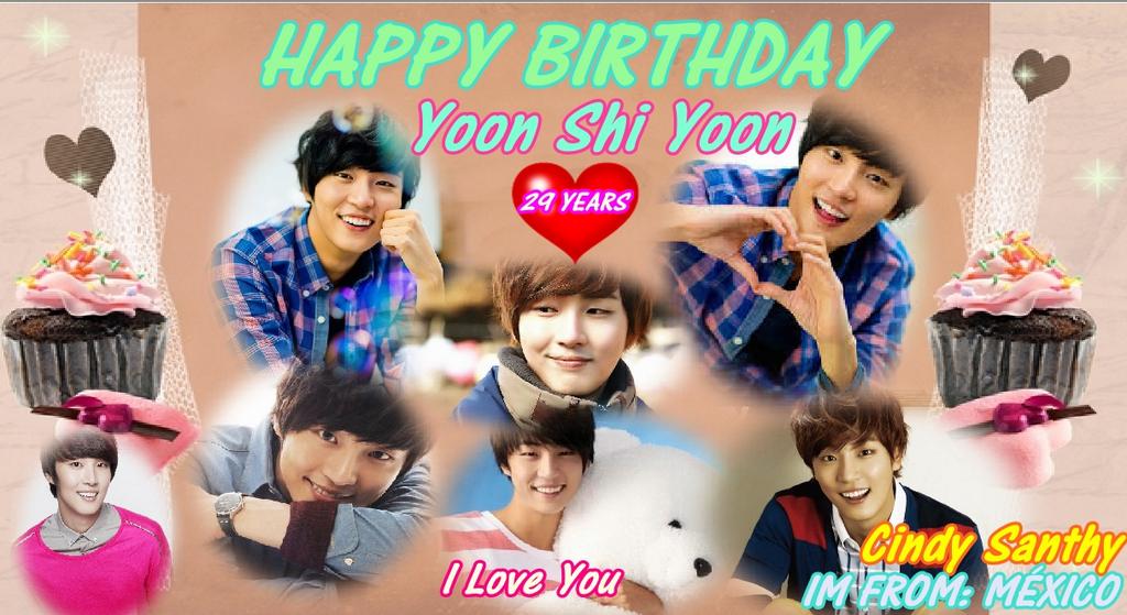 Happy Birthday
Oppa Yoon Shi Yoon 
Congratulations, I love you  