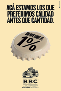 Acá estamos los que preferimos una cerveza con más sabor, una cerveza cerveza. #Bienvenidoal1%