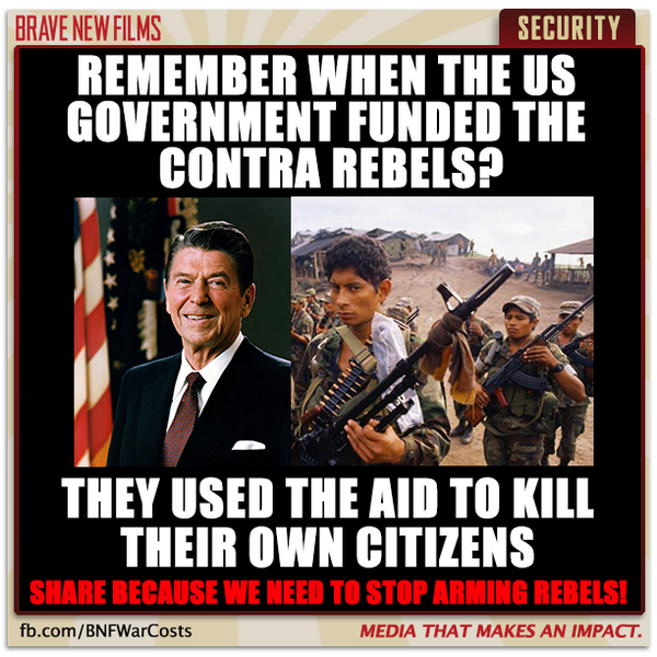 BraveNewG's tweet photo. Remember when the US funded Contra Rebels? #ThrowbackThursday #tbt #Syria #Iraq WATCH: http://t.co/0VPIS1vbTk http://t.co/M1uKjIOMcC