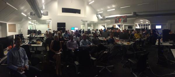 Melvinser's tweet photo. Hosting tonight @economicdk “@LeanCPH: Nice crowd gathered tonight #LeanCPH http://t.co/GGQQ2DPJUB”