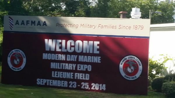 AAFMAA's tweet photo. Last day at #ModernDayMarine in Quantico, VA. Come say hello to us at booth number 1127. #MDM14 @USMarineCorps http://t.co/svARuH3v7e