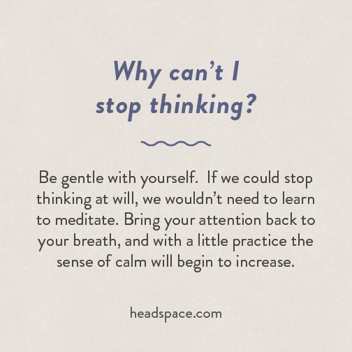 Headspace's tweet photo. Do you feel your thoughts are rushing around even faster each time you sit down to #meditate? http://t.co/0qLHi2xaGV