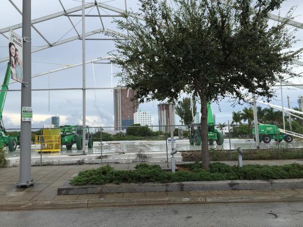 Setting up for #artmiami2014 #artbasel