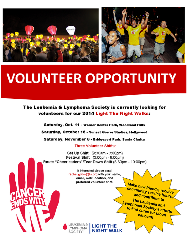 LTN_CALSO's tweet image. VOLUNTEER OPPORTUNITY!
#LightTheNightCalso #Raise4LLS
