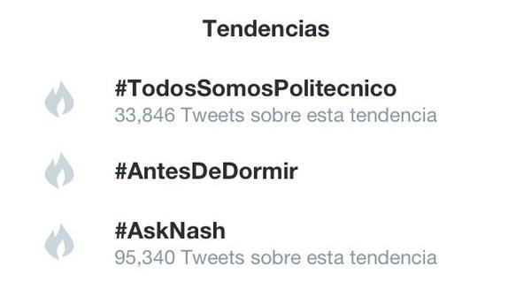 Miles de estudiantes toman las calles del DF. El TT #TodosSomosPolitécnico es el tema más comentado en Méx. ¡Difunde!