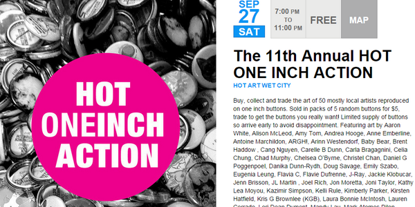 ShowYouGo's tweet image. Are you ready for some Hot One Inch Action? @HotArtWetCity  buff.ly/1BcpOJ7 #vancouver #art #auction