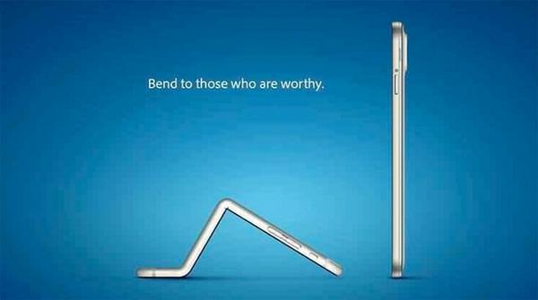 DesignTimes's tweet image. Samsung just tweets a brutal jab at #Apple bendy iPhone 6 Plus buff.ly/1BcpF8n