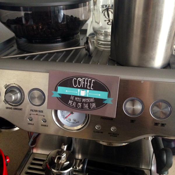 My motto "Coffee is the most important meal of the day" is on my baby, tee hee:)
en.ilovecoffee.jp/posts/view/146