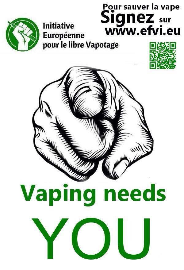 EFVI_France's tweet photo. .@ALaCigElectron Il s'agit d'entrer en résistance pr sauver la Vape. Signons l'EFVI http://t.co/d8TK5tVFAP @ElvaPote http://t.co/jcKMBAn5Bo