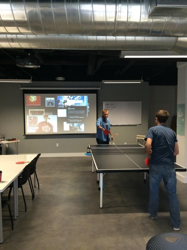 CloudportNH's tweet photo. Who says you can't have fun at work? # #cloudpong http://t.co/MfMtxSw42T