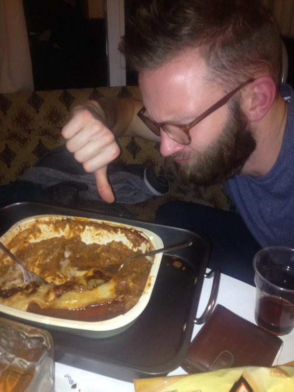 Dan___Nicholson's tweet photo. @Tesco sounds like a lot of effort! Here's a cheeky little pic of said lasagne for ya! #sadsoupface http://t.co/VbyLWXRReL