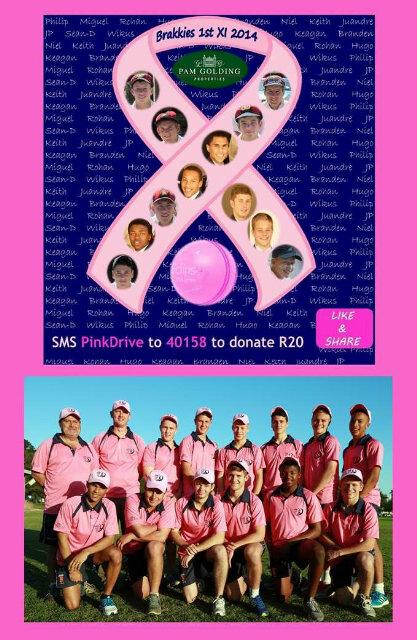 "<a href="/Brakkies1stXI/">Brackenfell 1st XI</a>: Proud to Go Pink...support Breast Cancer Awareness <a href="/MyComLive/">MyComLink</a>  <a href="/NelioDeSa/">Nelio de Sá</a>  <a href="/HS_RugbyWorld/">HighSchoolRugbyWorld</a>  "