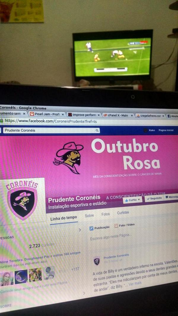 kakofern's tweet photo. Conscientização outubro rosa no Prudente Coronéis. Gopackgo #espntemnfl http://t.co/gnjEs8Xcle