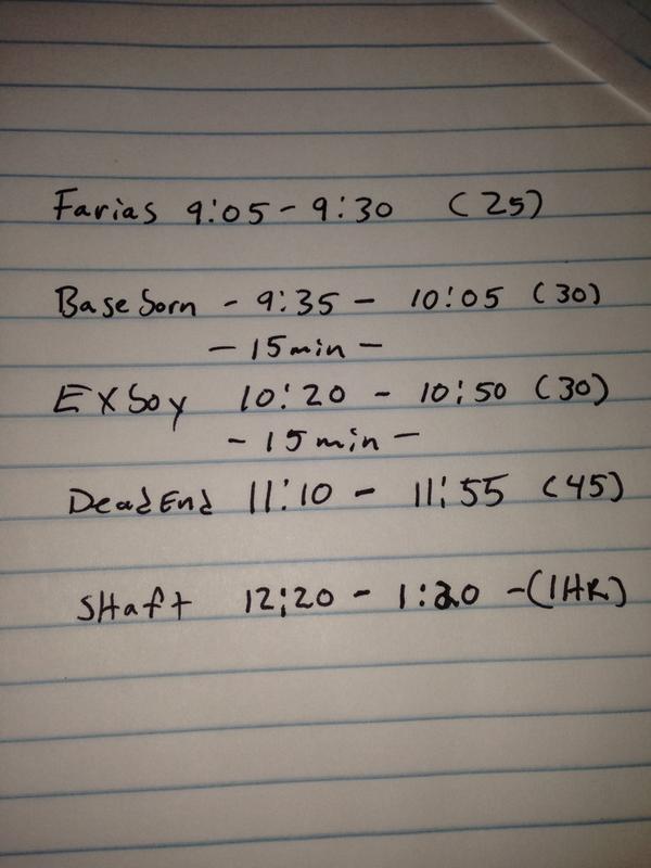 Human5000's tweet image. Here's the lineup for Saturday's show @ Simon Sez! #Farias #ExBoyfriends #Baseborn #DeadEndCadets #Shaft RGV #mcallen