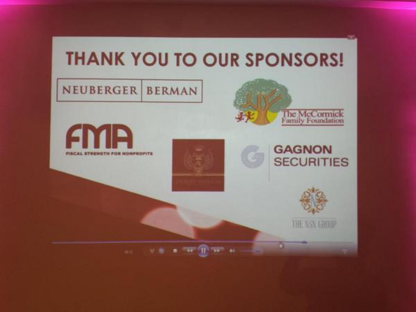 GEMSGIRLS's tweet photo. Thanks to our sponsors!  @FMA4Nonprofits  @LegendofKremlin  @neubergerberman @hotelsINNOVATE #GEMS2014 http://t.co/XSjq6JMX4D