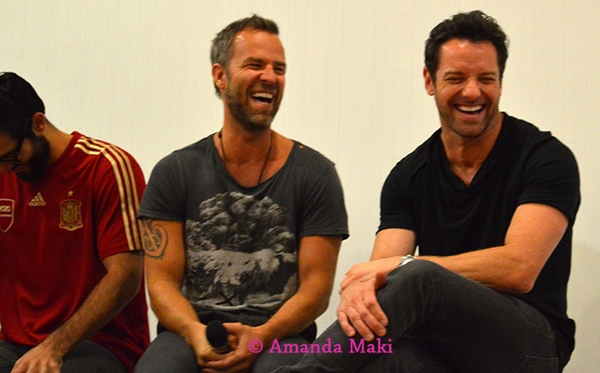AmandahMaki's tweet photo. .@iamjrbourne and @IanBohen cracking up in the Group Panel at #WolfMoonCon #TheyAreJUSTFriends ;D http://t.co/LtpWpnF8zN