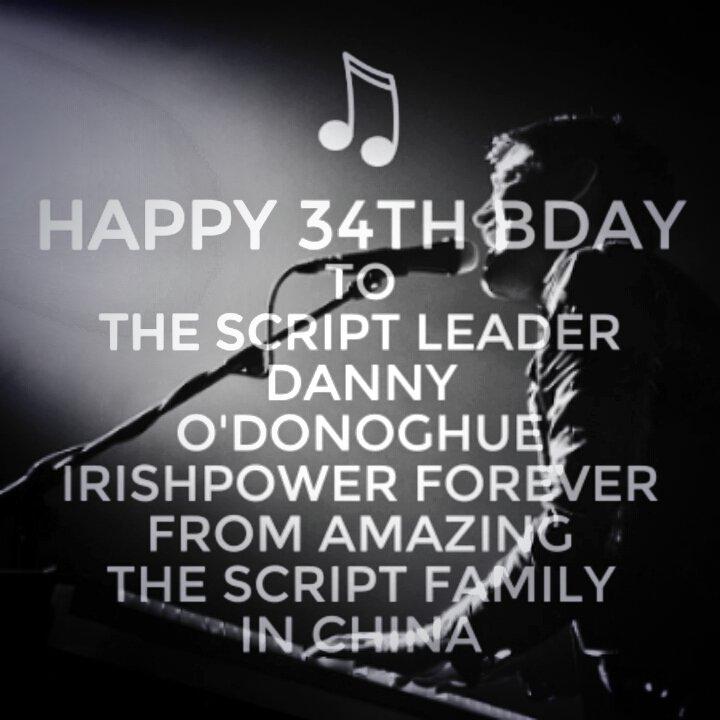 The man we dedicate our youth to will never get old. Happy 34th Bday to you, to Danny ODonoghue. 