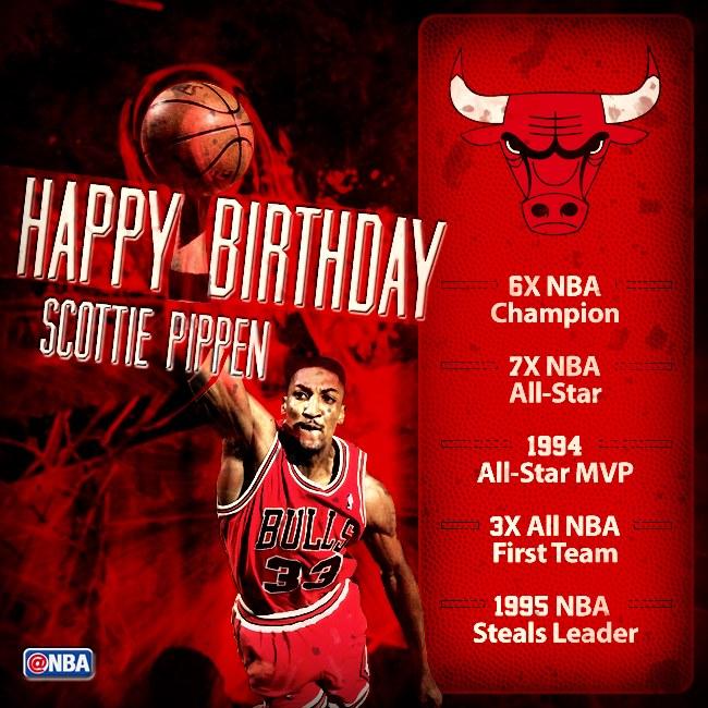 Happy 49th Birthday to one of the best defensive players of all-time and member of the Dream Team. SCOTTIE PIPPEN!!!! 