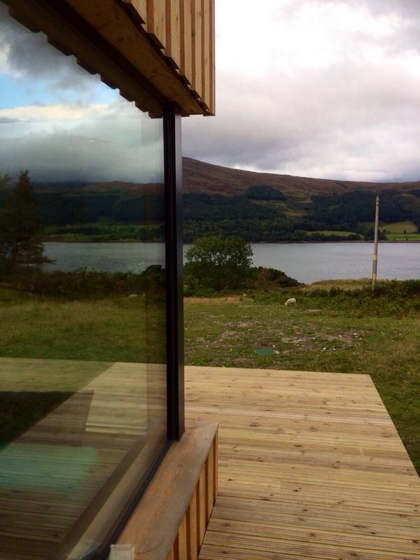 The lone sheep &amp; the loch - the uninterrupted view from the deck of Sealoch House.