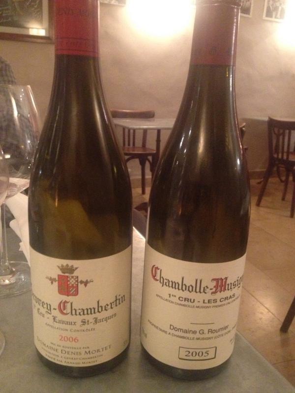 Great red Burgundy at Les  Comptoirs des Tons Tons in Beaune!